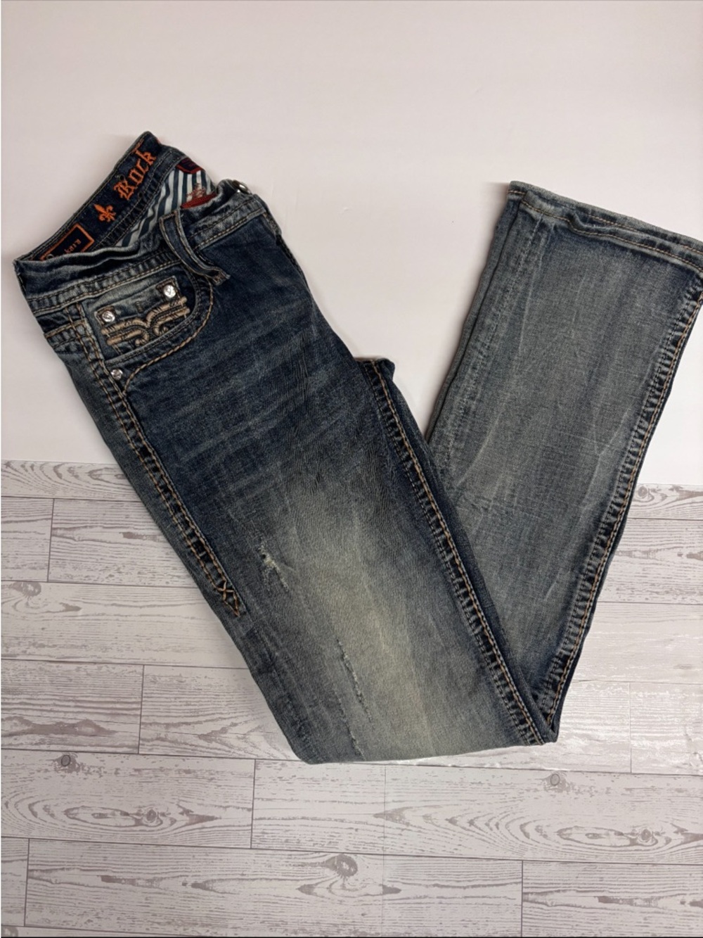 Women rock rival jeans -easy straight